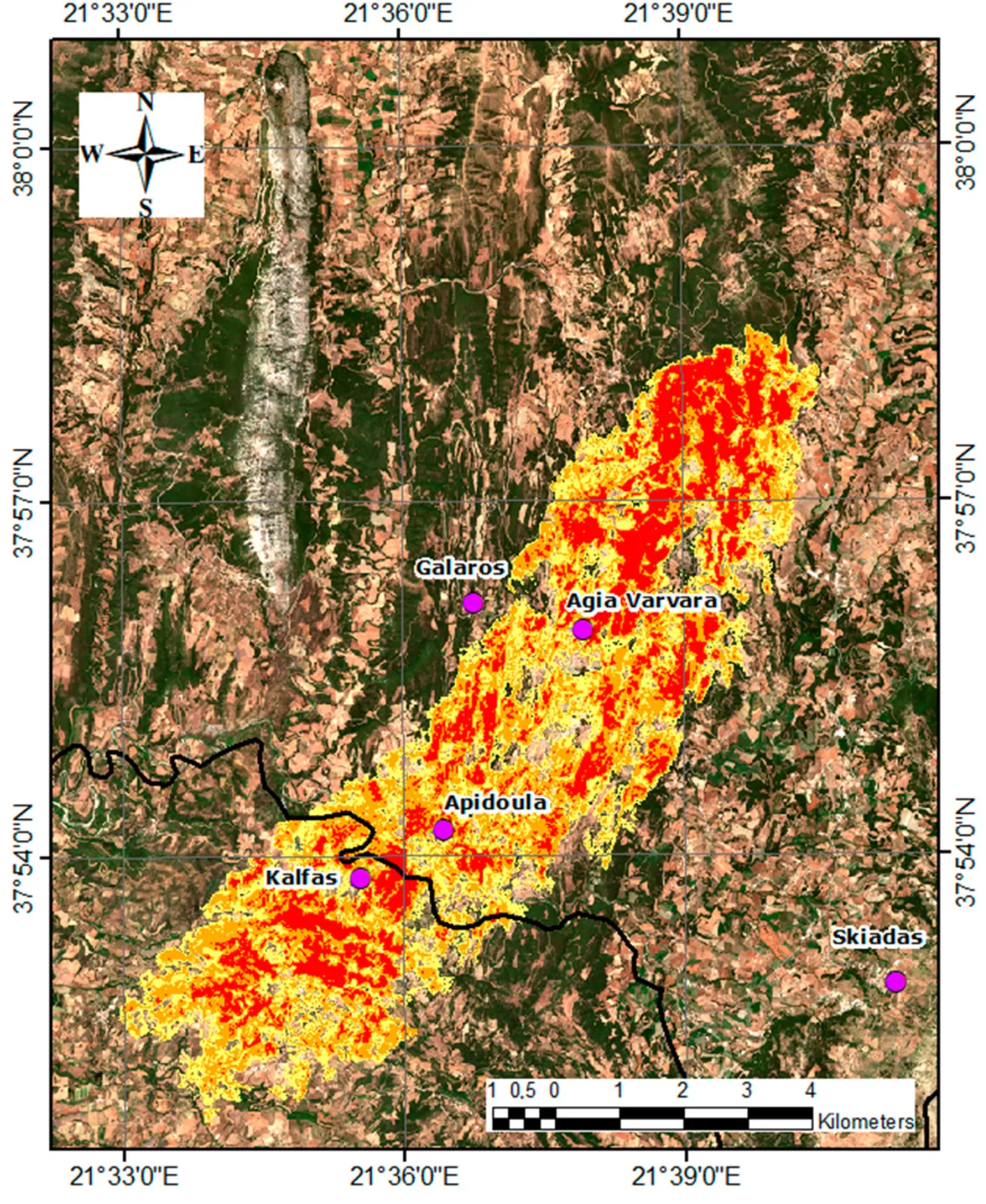 Achaia-Ilia wildfire from the paper